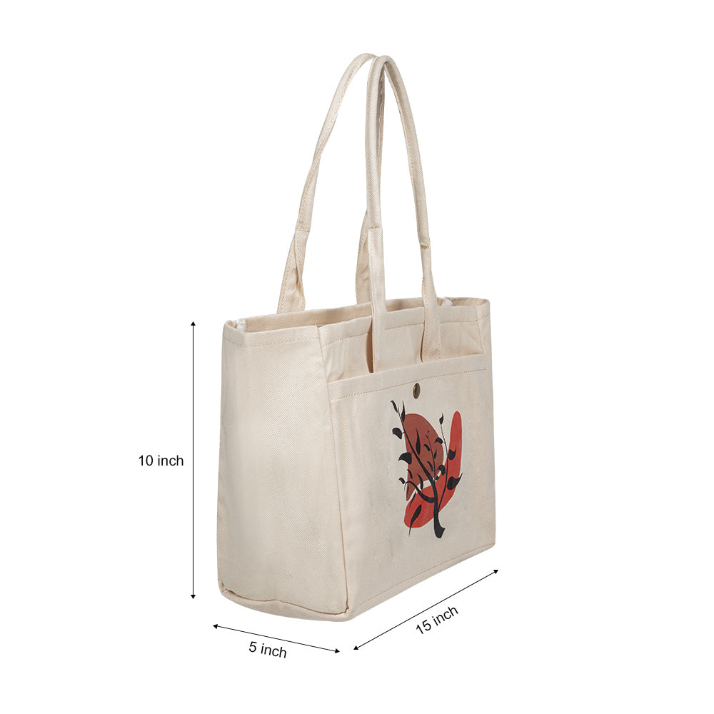 Sunset Branch Canvas Tote Bag
