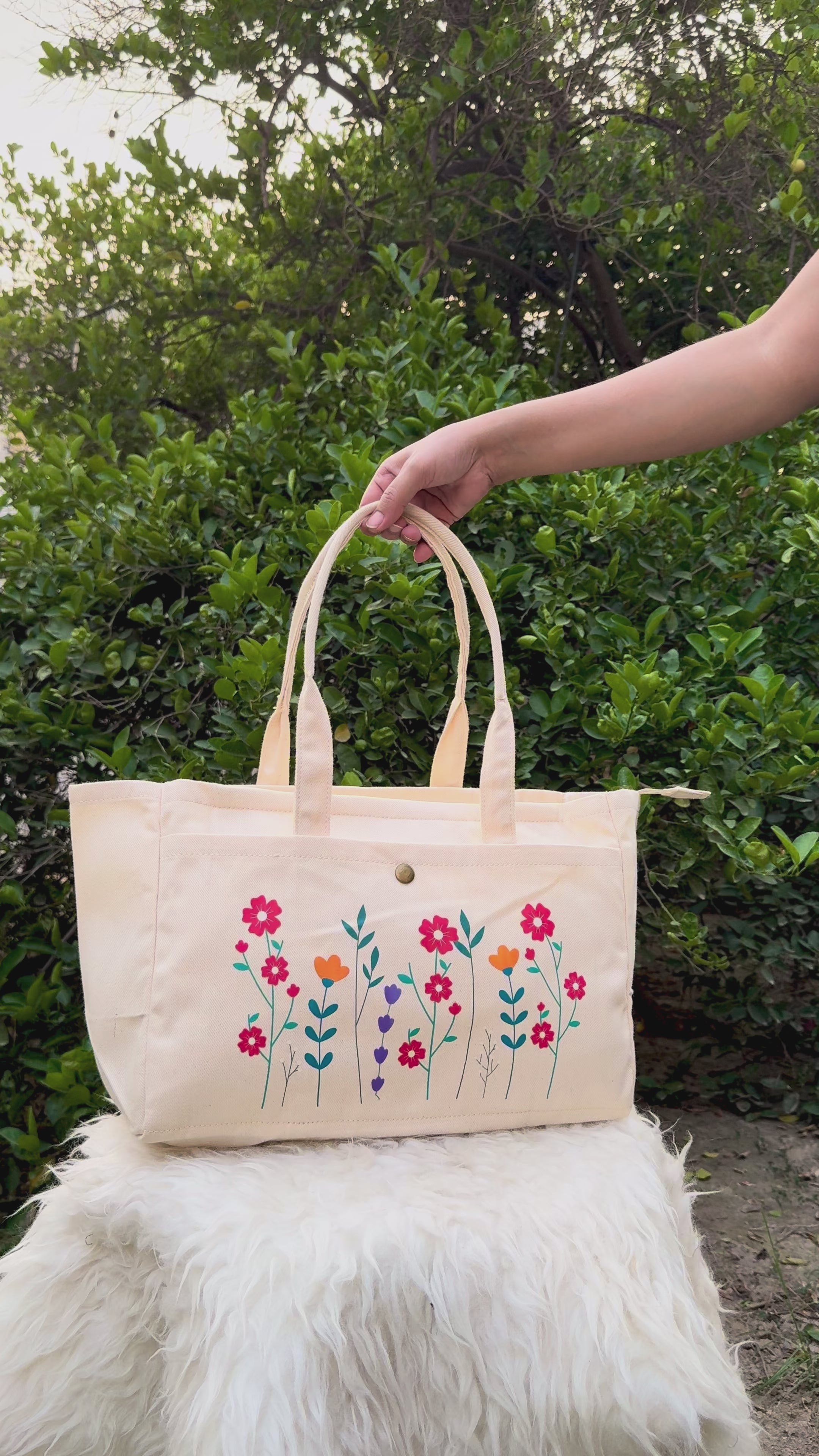 Wild Meadow Canvas Tote Bag