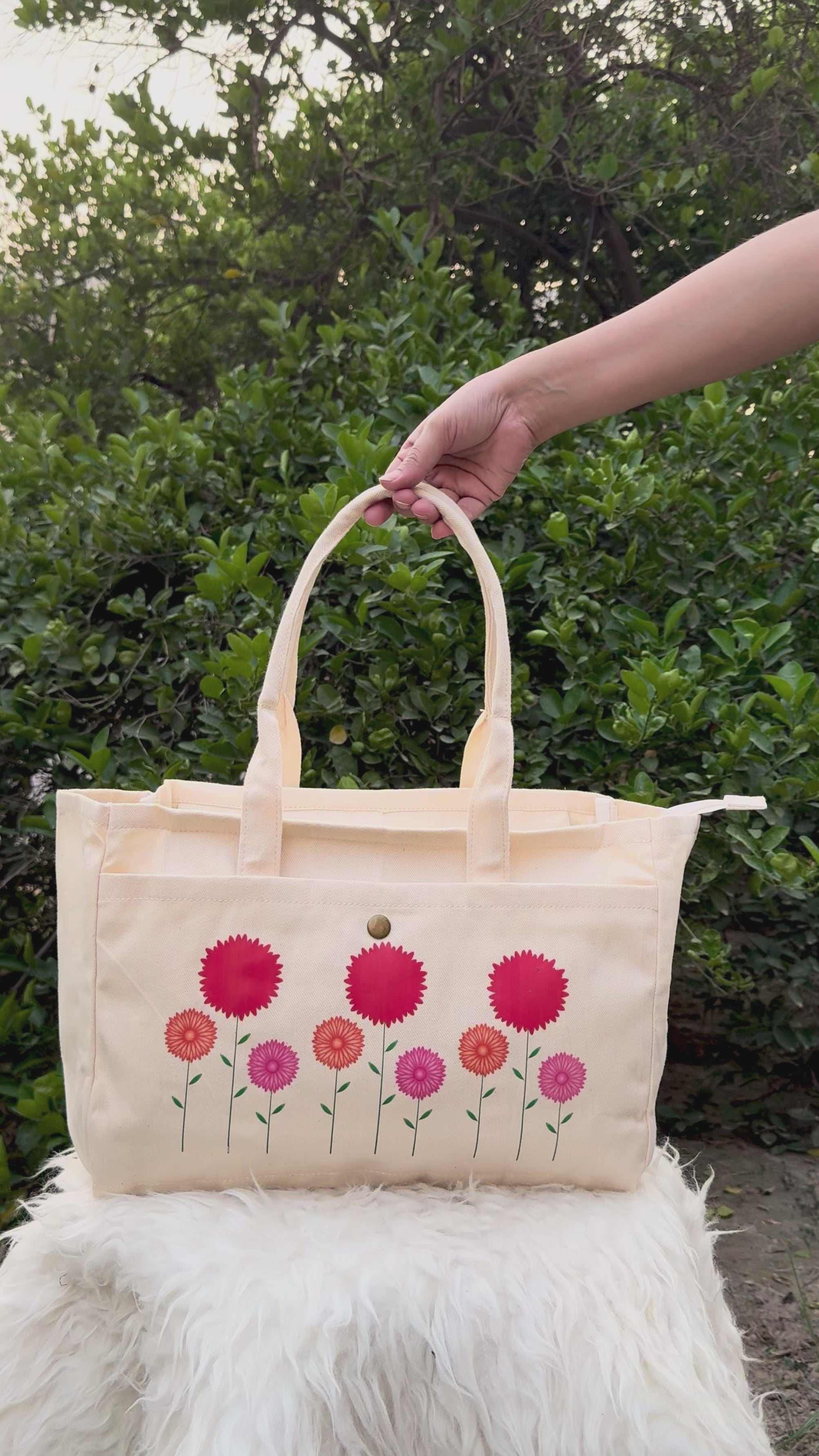 Bloom Garden Canvas Tote Bag